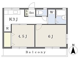 エクセルシオ瀬谷 2Kの間取図画像