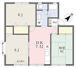 メゾン清流 3DKの間取図画像