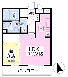 フォルトゥーナ 1LDKの間取図画像