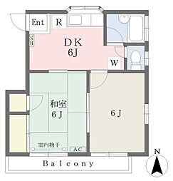 ハイムベル 2DKの間取図画像