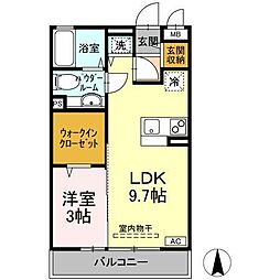コートロイヤルアネックス 1LDKの間取図画像