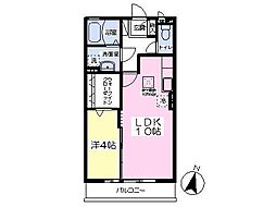 ベレシート 1LDKの間取図画像