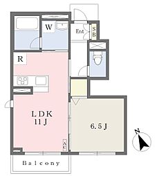 メゾン・ド・ブランシュD 1LDKの間取図画像