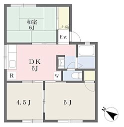 ピアヒルカワ 3DKの間取図画像