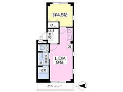 福田ビル 1LDKの間取図画像