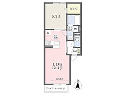 ドムスグランス 1LDKの間取図画像