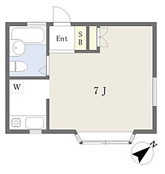 フラットM藤沢 ワンルームの間取図画像