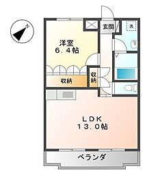 エルンテ・オーシモ 1LDKの間取図画像