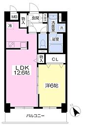 グラシューズ片瀬江ノ島 1LDKの間取図画像