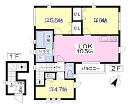 ポルタ3 3LDKの間取図画像