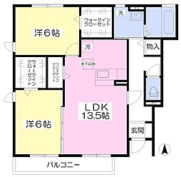 キラルミエール2 2LDKの間取図画像