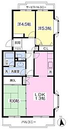 ヴェルデュール森 3LDKの間取図画像