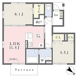 うるは 2LDKの間取図画像