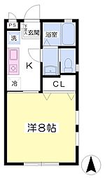 エクセレント湘南 1Kの間取図画像