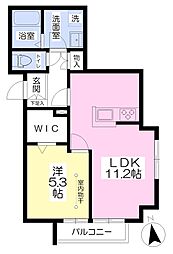 コージーフォルツェウーノ 1LDKの間取図画像