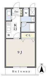 AMABILEあつぎ 1Kの間取図画像