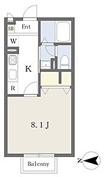 メゾン・ソレイユ 1Kの間取図画像