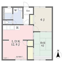 ビュークレストA 2LDKの間取図画像