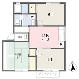 サンモール白根 3DKの間取図画像