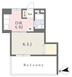 マンション久友 303 3階1DKの間取り