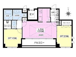 ヴィヴァン綱島 2LDKの間取図画像