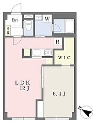 第1メゾンたちばな 1LDKの間取図画像