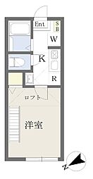 メゾン高田東 1Kの間取図画像
