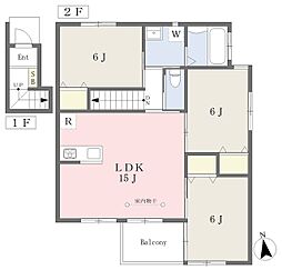 キャトルフィーユ 3LDKの間取図画像