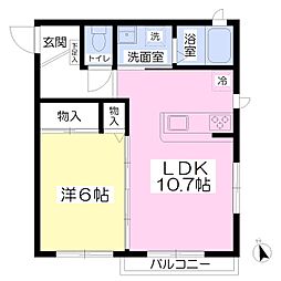 ウナドコハウス 1LDKの間取図画像