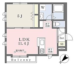 クレールメゾン日吉 1LDKの間取図画像