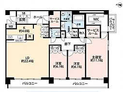 プレール日吉台 3LDKの間取図画像