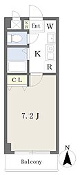 レストプレイス 1Kの間取図画像