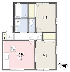 コンフォール 2DKの間取図画像