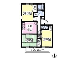 フレマリール田端 3DKの間取図画像