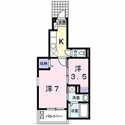 フォリエージュ 2Kの間取図画像