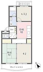 ボナールベルテ 3DKの間取図画像