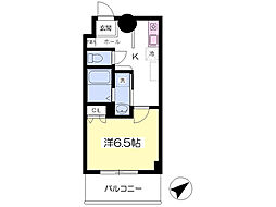 フラッセ.K 1Kの間取図画像
