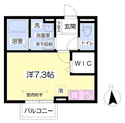 Ｓｔａｙｓ緑ケ丘 1階ワンルームの間取り
