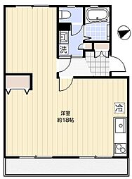 あべりあ ワンルームの間取図画像