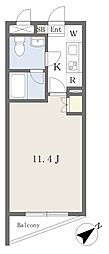 カーサ能ヶ谷 1Kの間取図画像