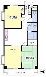 フレア・ひばりが丘W 2LDKの間取図画像