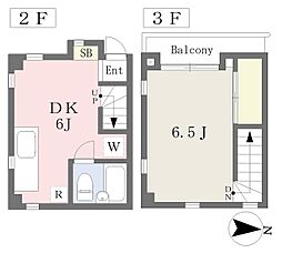オオギハウス3 1DKの間取図画像