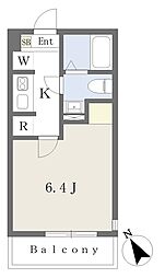Rico小田急相模原 1Kの間取図画像