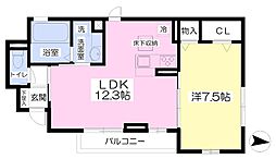 エトワールハイム 1LDKの間取図画像