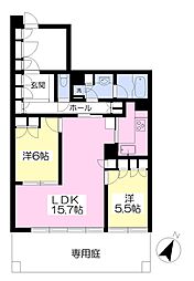 山の手館 2LDKの間取図画像