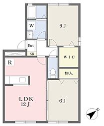 グリーンパーク壱番館 2LDKの間取図画像