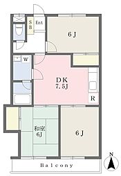 代官山ライトハウス 2階3DKの間取り