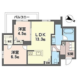 フォレスト 2LDKの間取図画像