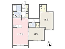 ブリエクール 2LDKの間取図画像