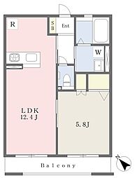 フェルマータ 1LDKの間取図画像